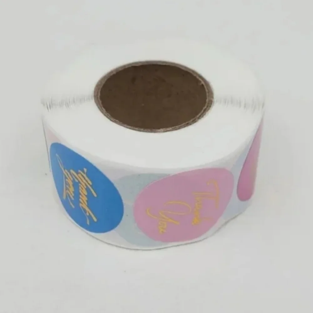 500 Pieces Roll Thank You Sealing Sticker
